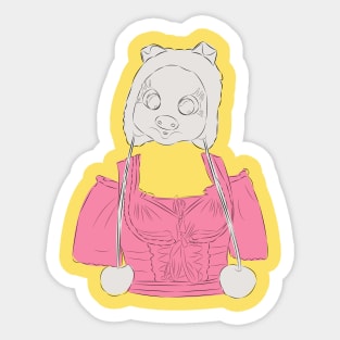 Villanelle's Pig outfit Sticker